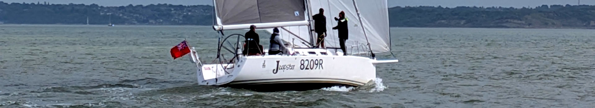 Jeepster under spinnaker